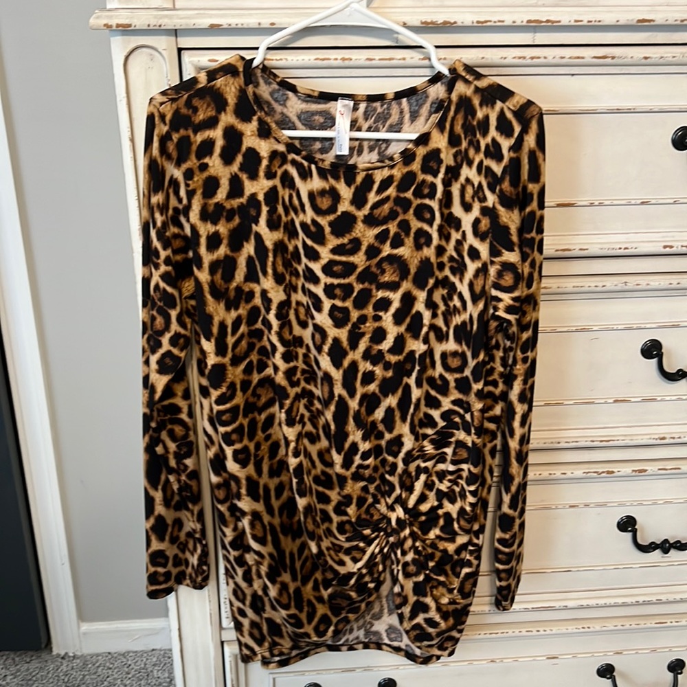 Knotted Leopard Tunic